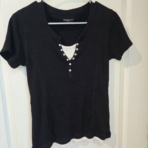 V-Neck Henley Tee